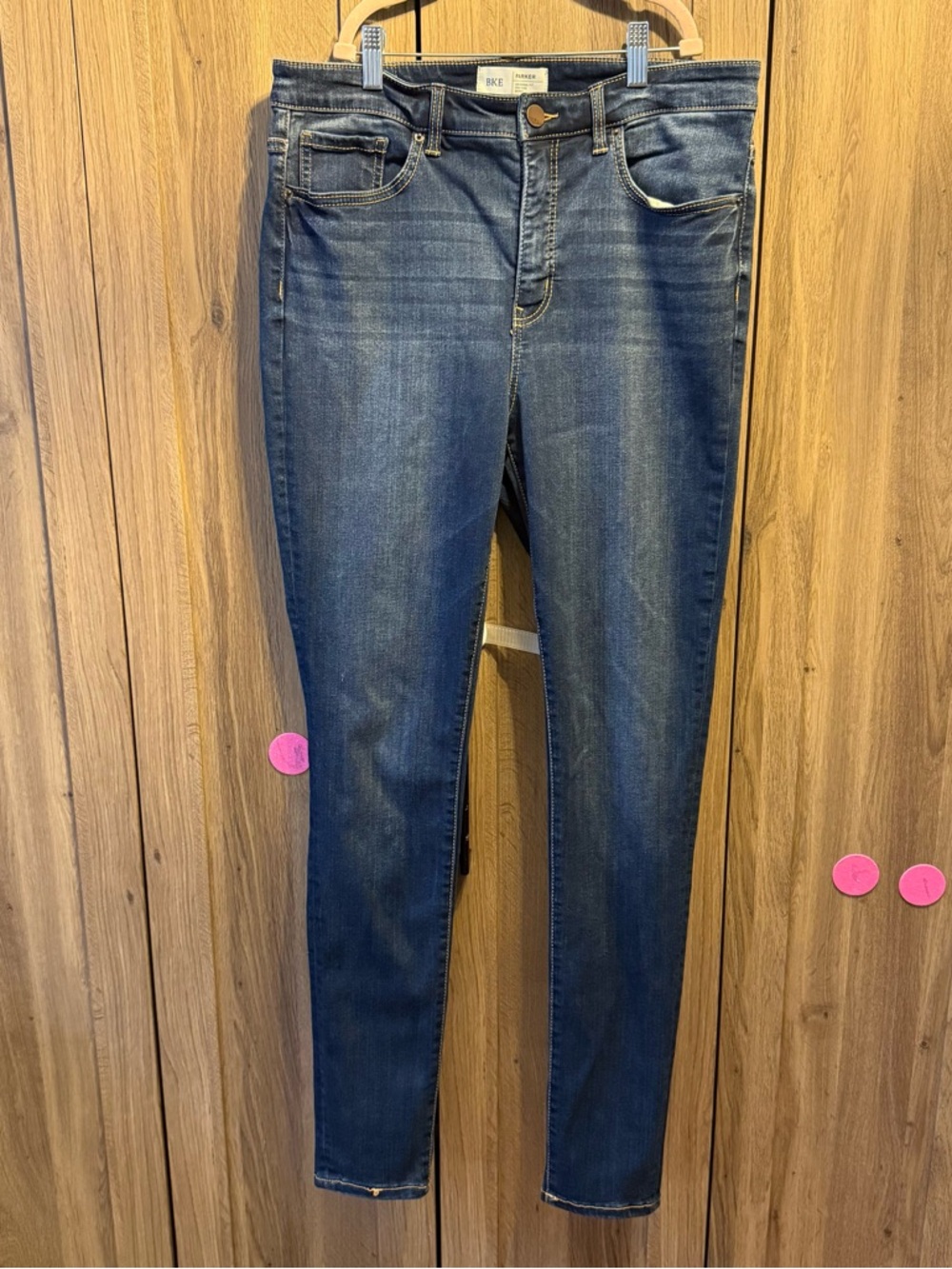 Buckle BKE Jeans Parker Universal Fit High Rise Skinny Dark Wash 30x31.5